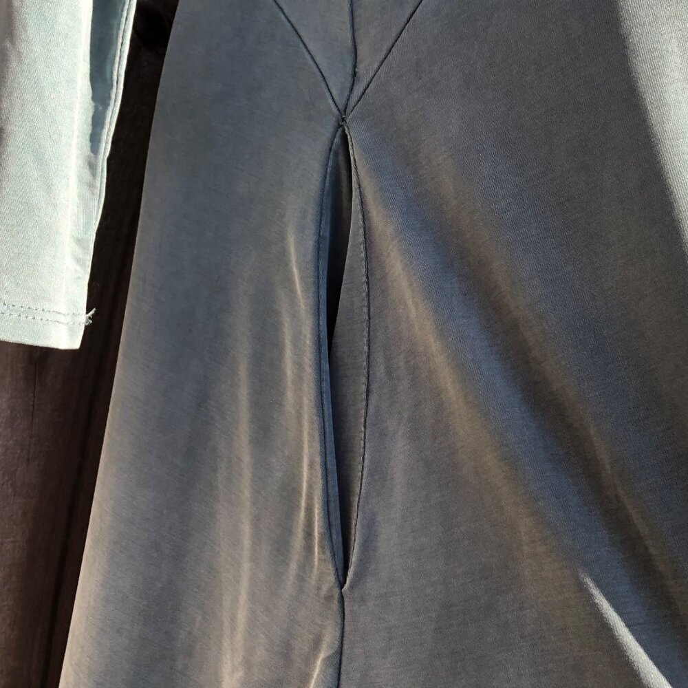 Anthropologie Dolan Left Coast XS Long Sleeve Dress Blue Green V Neck Mini Toute - Picture 7 of 8
